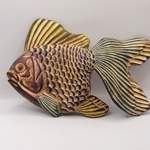 Vintage Tonala signed fish wall art